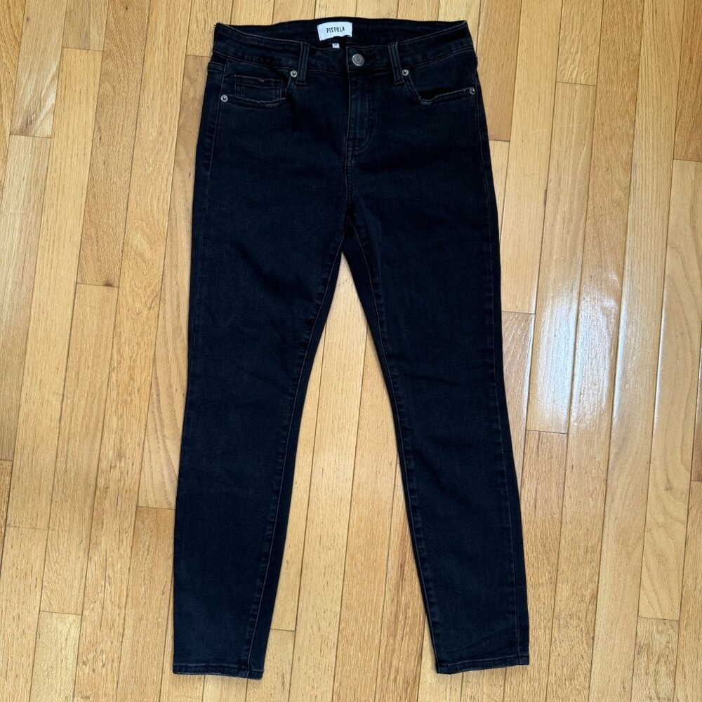 Pistola High Rise Skinny Jeans Black Size 28